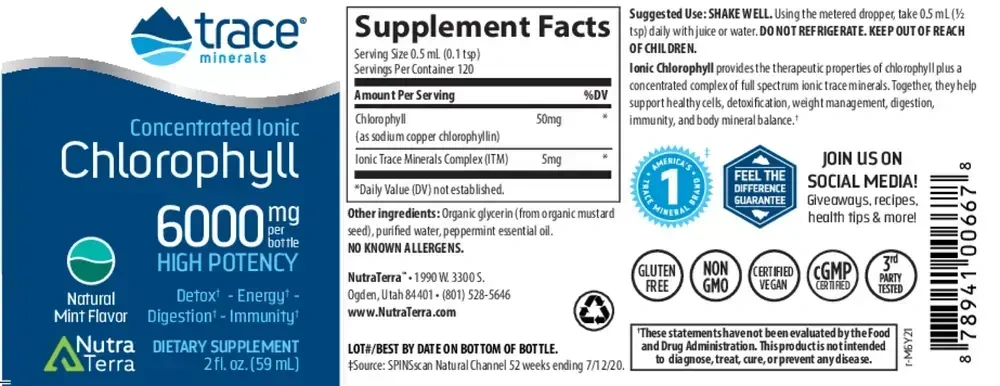 Product image for Ionic Chlorophyll 6000mg.