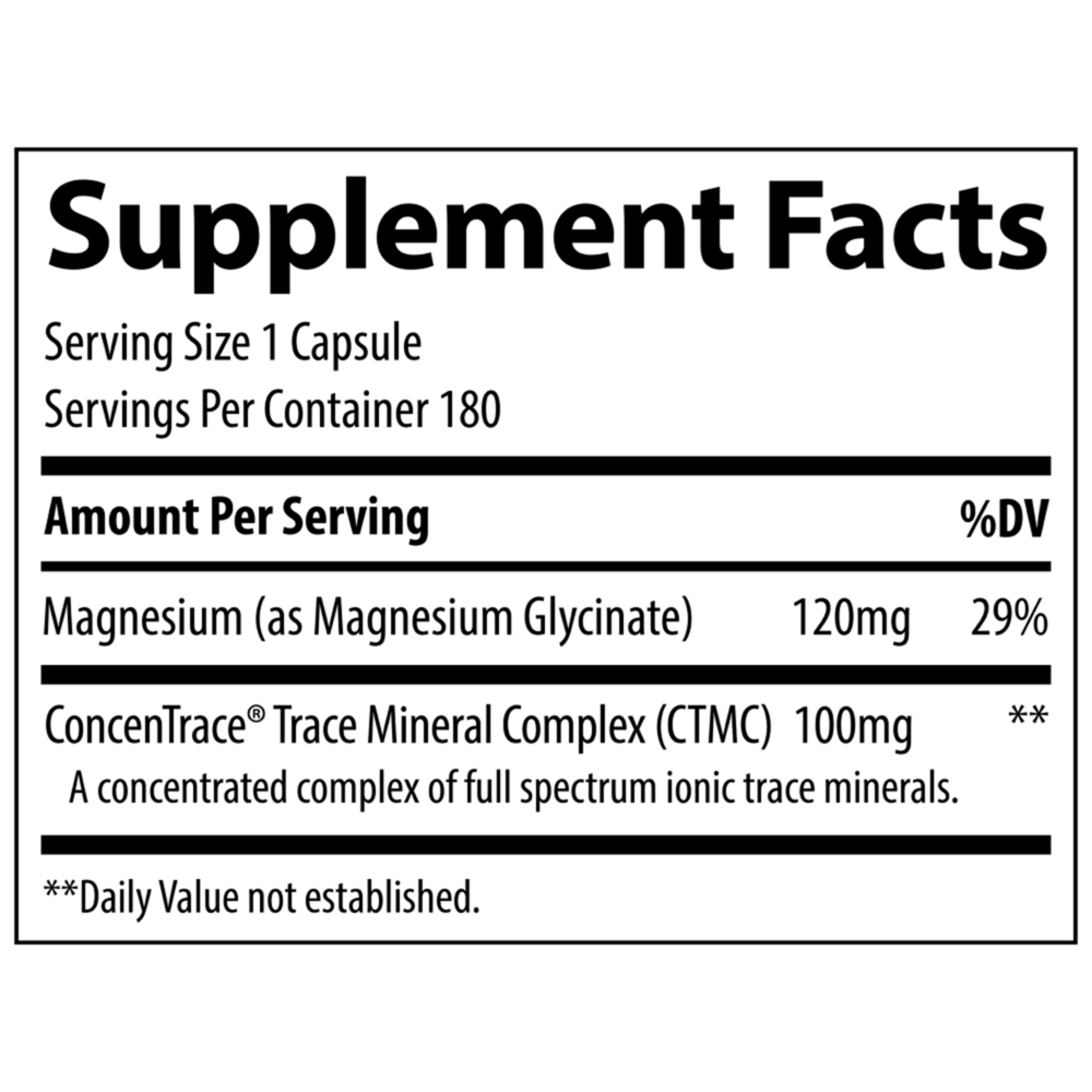 Product image for Magnesium Glycinate Capsules - 120mg&#x2F;serving.