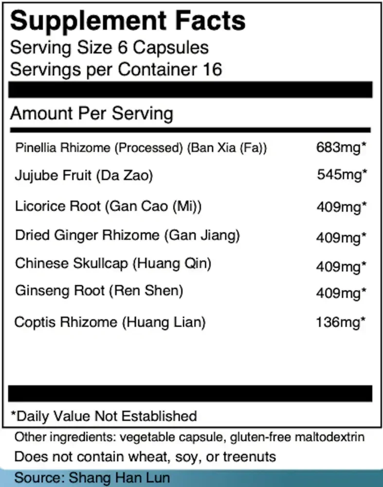 Product image for Ban Xia Xie Xin Tang Capsules - Pinellia.