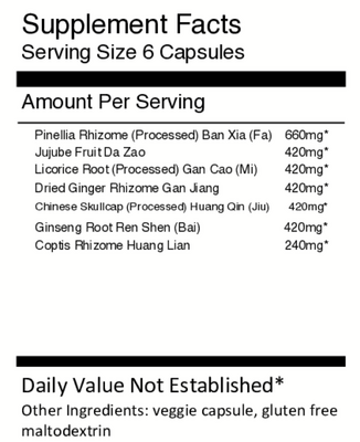 Ban Xia Xie Xin Tang Capsules - Pinellia 100 capsules