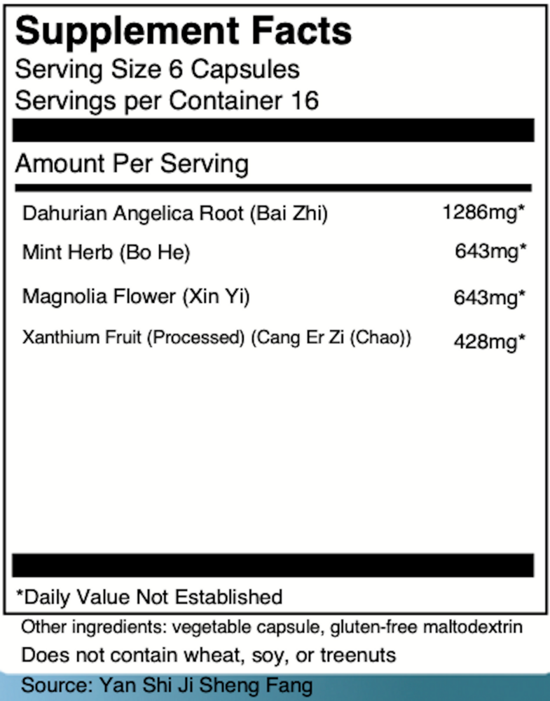 Product image for Cang Er Zi San Capsules - Xanthium Formu.