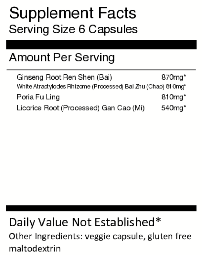 Product image for Si Jun Zi Tang Capsules - Four Gentlemen.