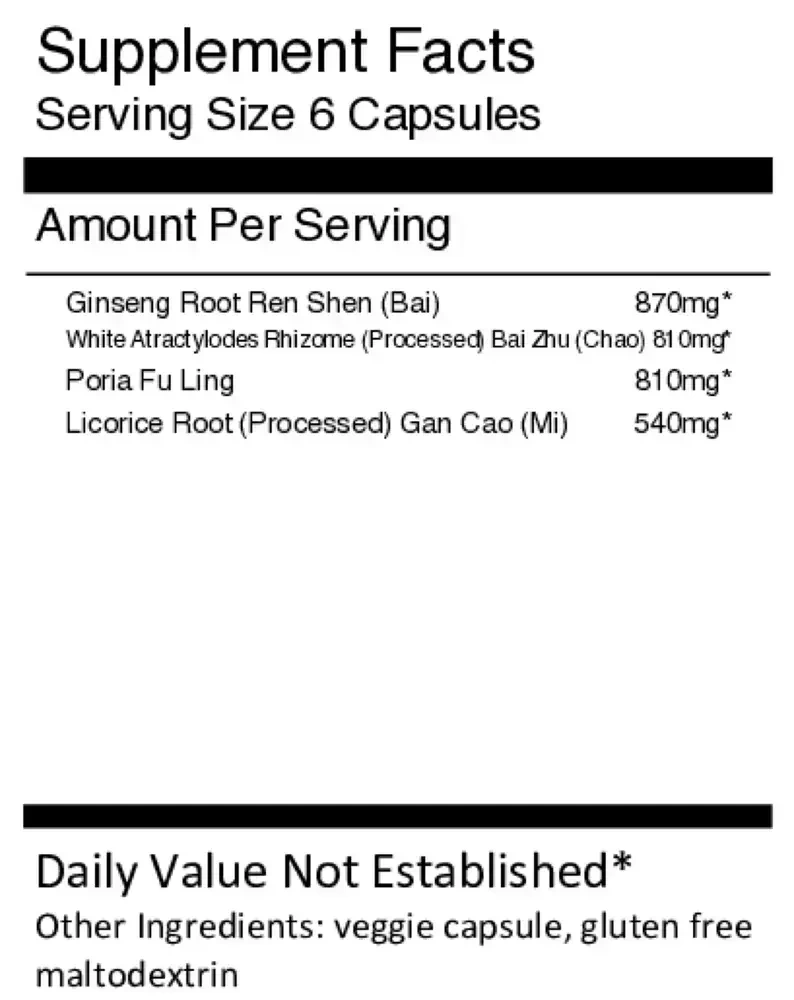 Product image for Si Jun Zi Tang Capsules - Four Gentlemen.