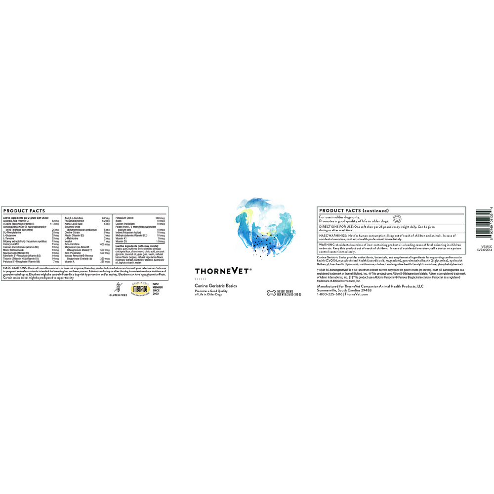 Product image for Canine Geriatric Basics.