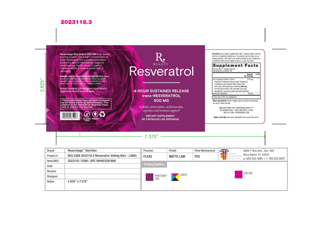 Product image for Resveratrol 500mg.