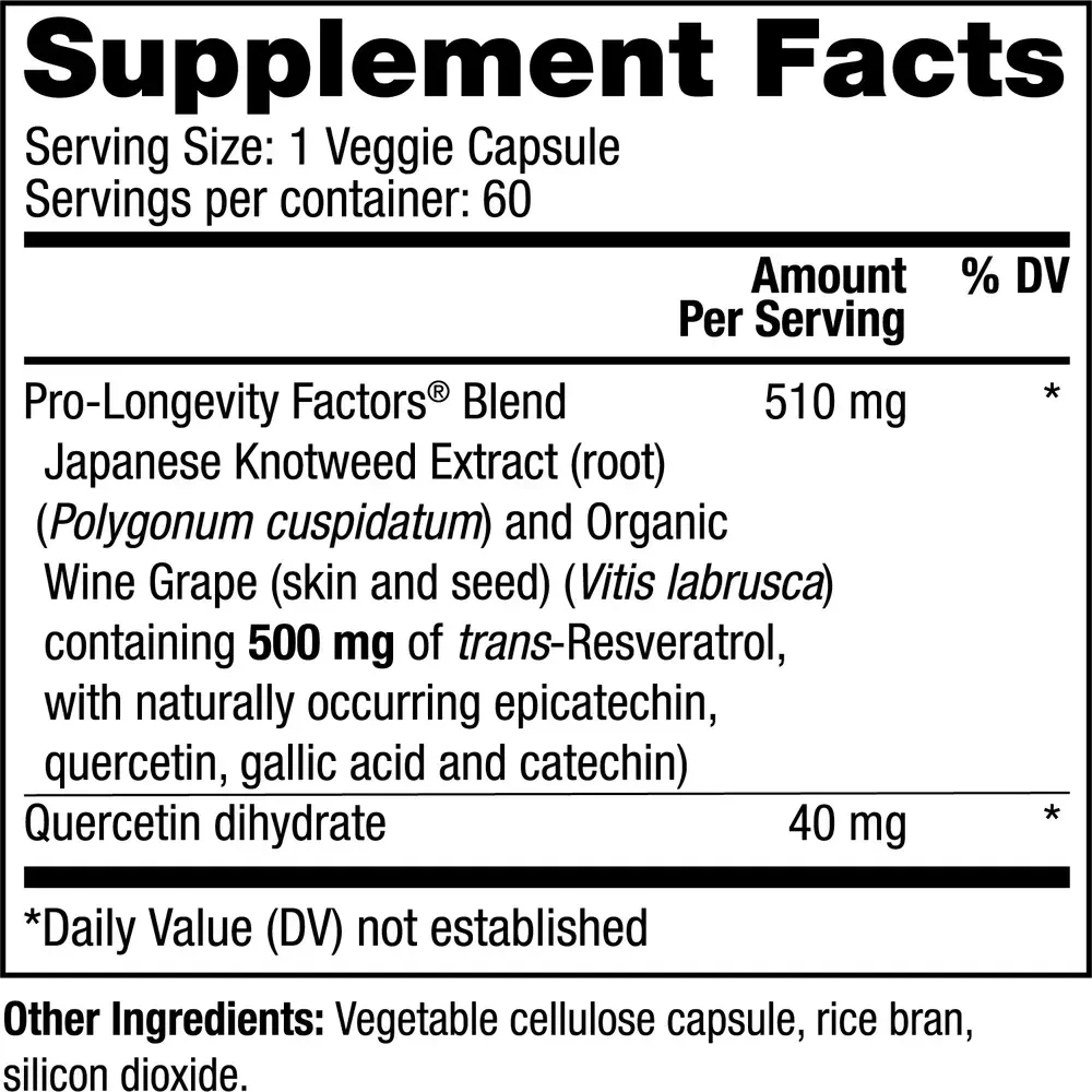 Product image for Resveratrol 500mg.