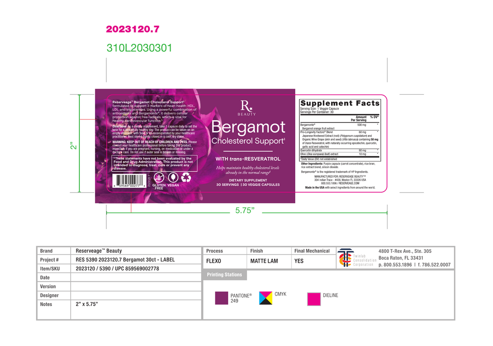 Product image for Bergamot Cholesterol Support.