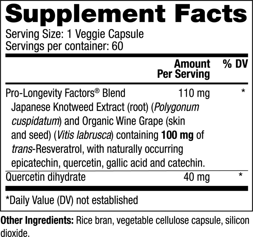 Product image for Resveratrol 100mg.