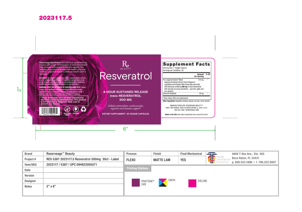 Product image for Resveratrol 500mg.