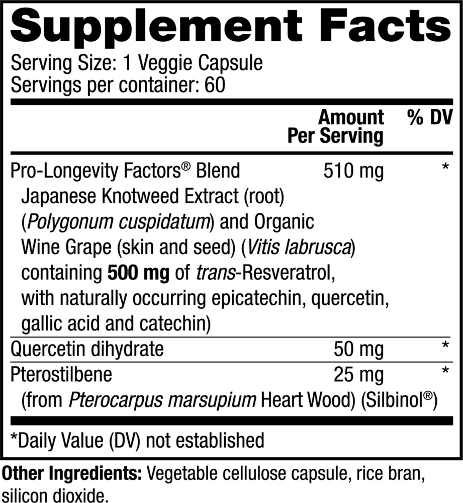 Product image for Resveratrol w/ Pterostilbene.