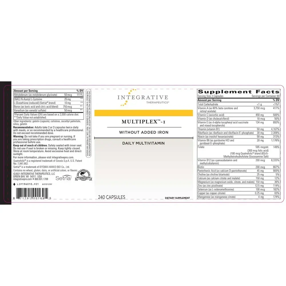 Product image for Multiplex 1 w/o Iron.