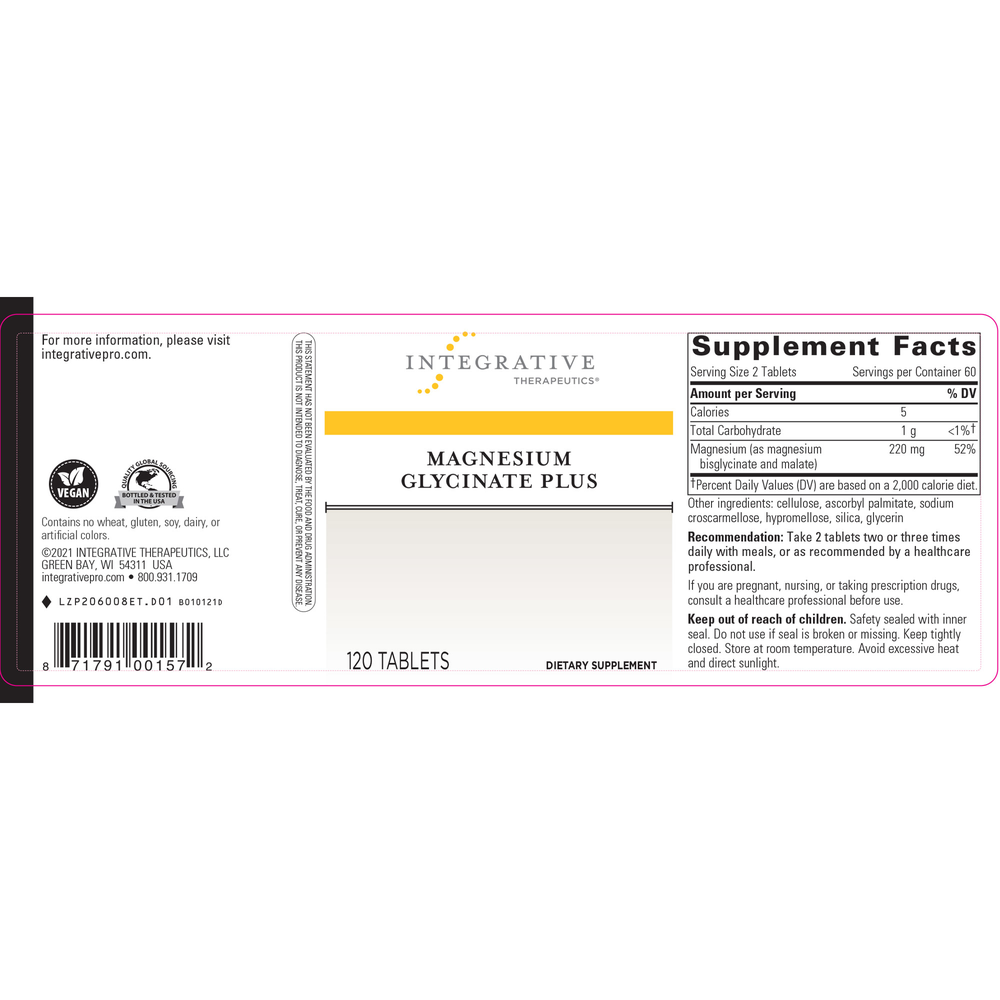 Product image for Magnesium Glycinate Plus.