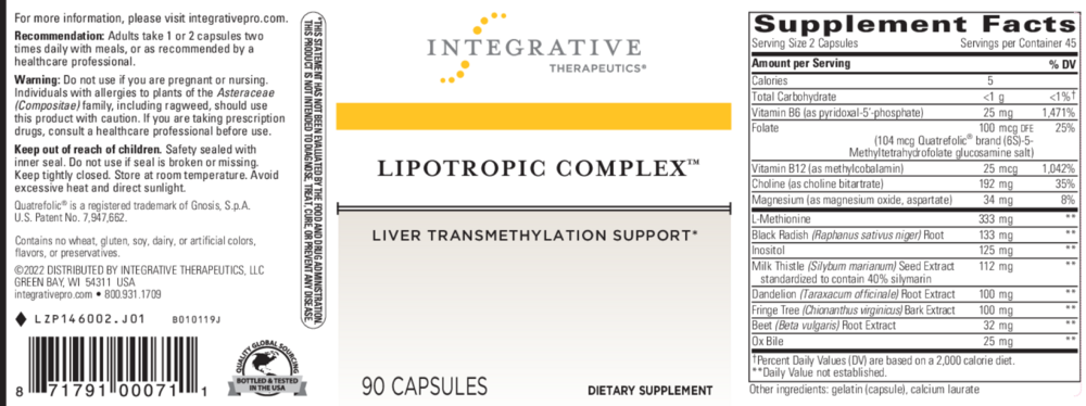 Product image for Lipotropic Complex.