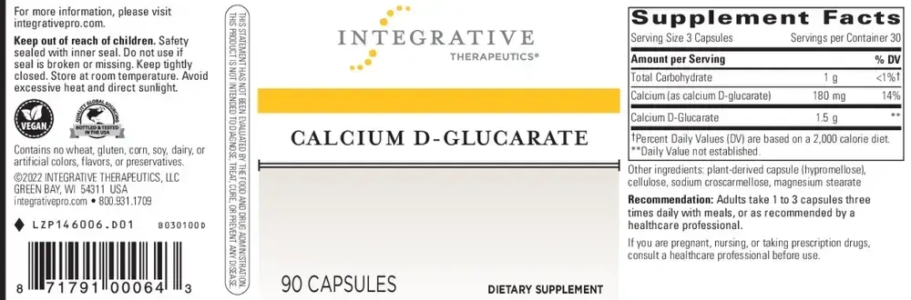 Product image for Calcium D-Glucarate.