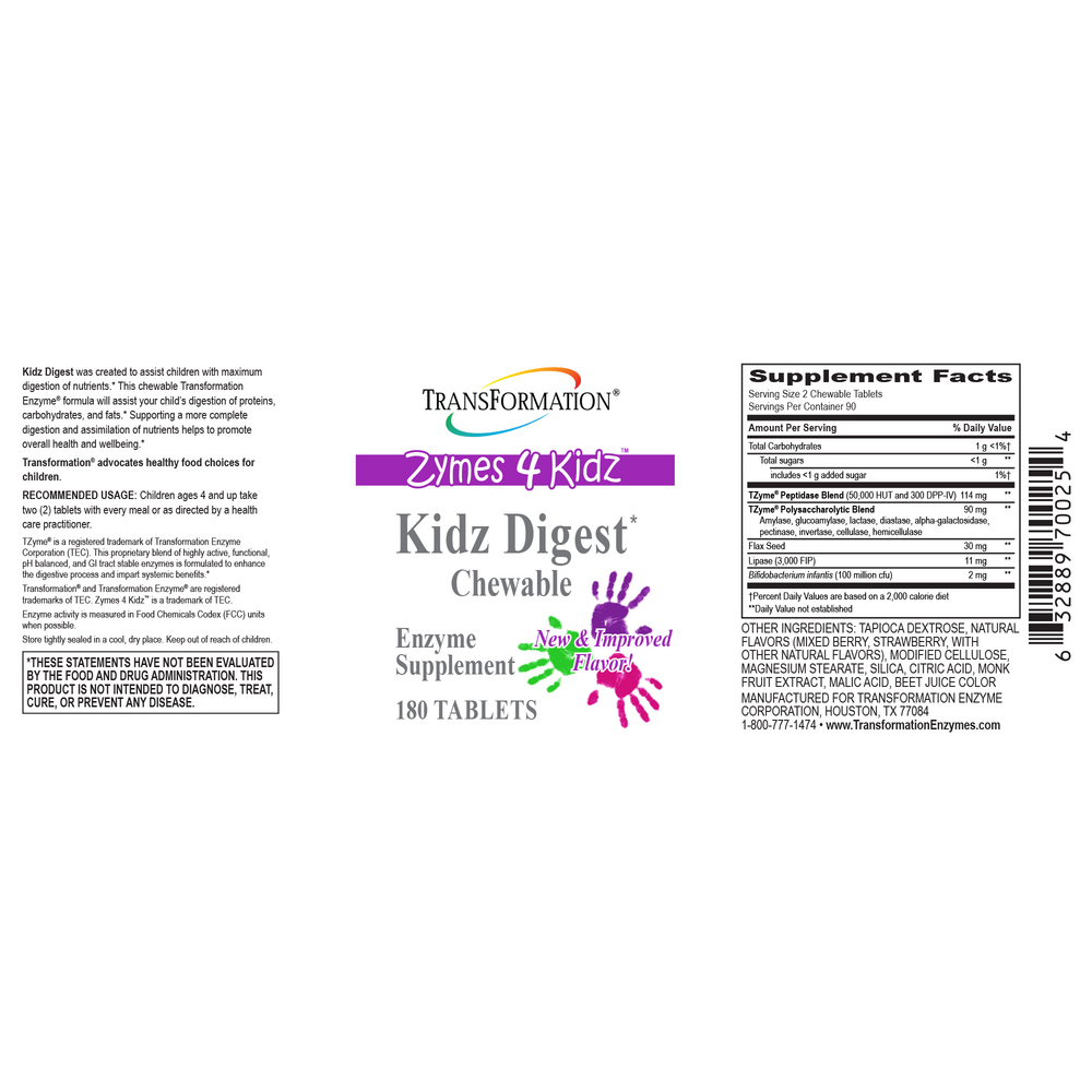 Product image for Kidz Digest Chewable.