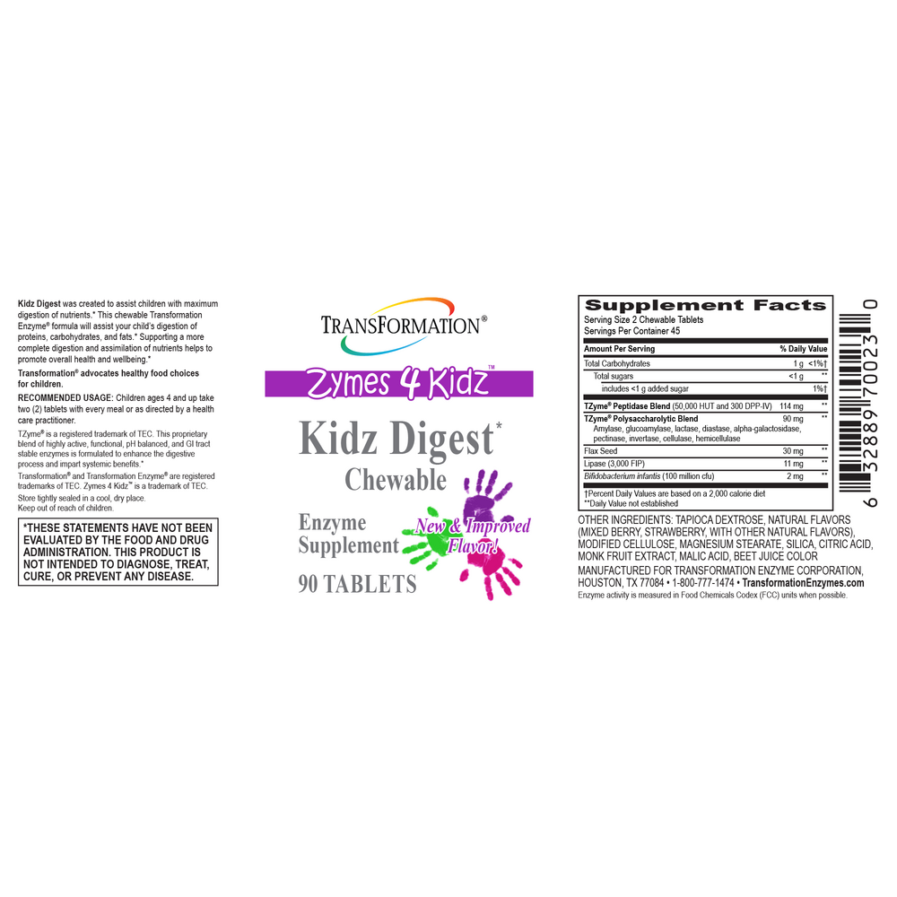Product image for Kidz Digest Chewable.