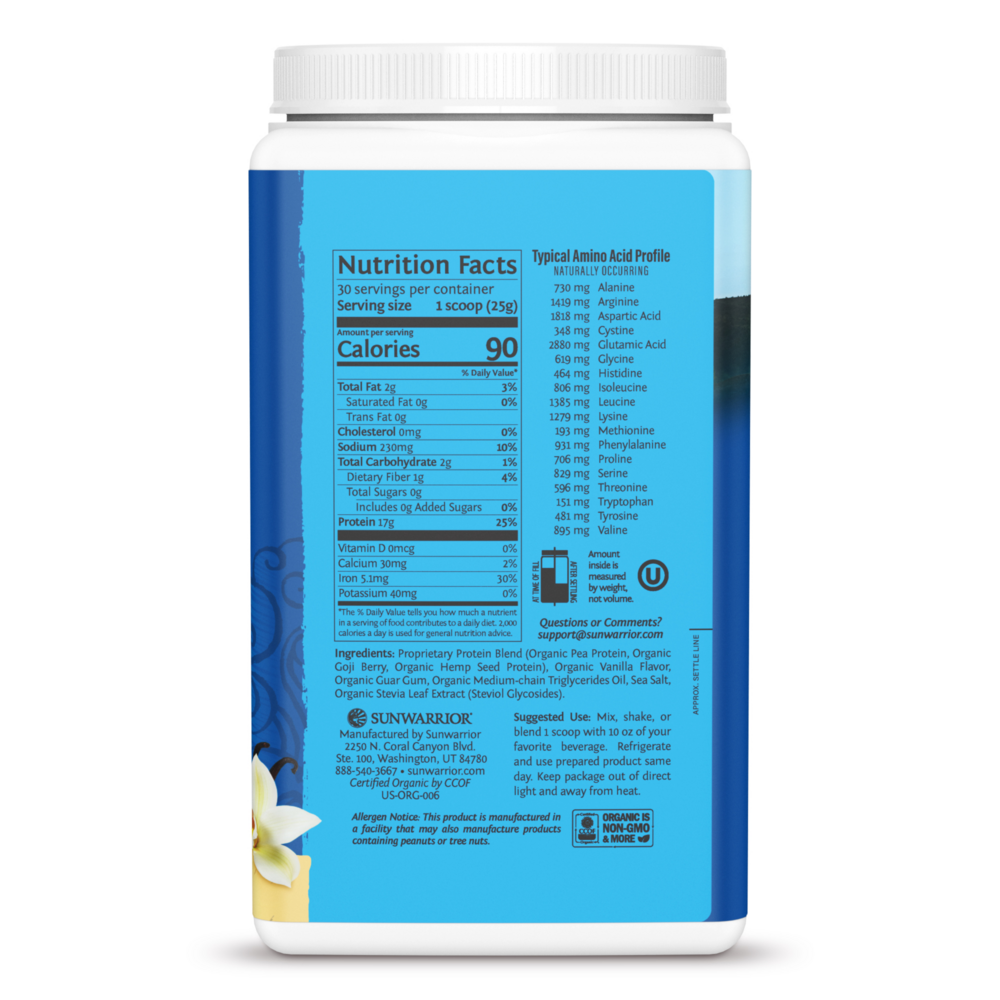 Product image for Warrior Blend Organic, Vanilla.