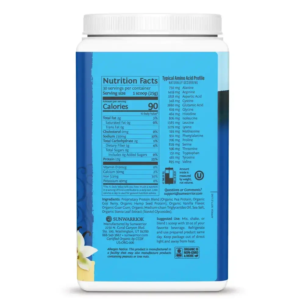 Product image for Warrior Blend Organic, Vanilla.