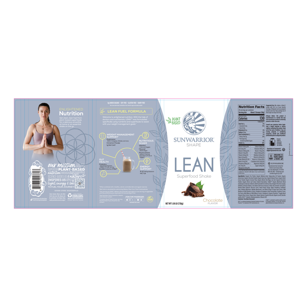 Product image for Lean Superfood Shake Chocolate.