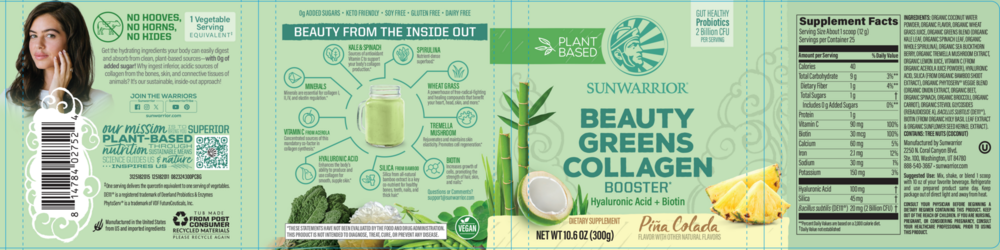 Product image for Beauty Greens Collagen Booster Pina Cola.