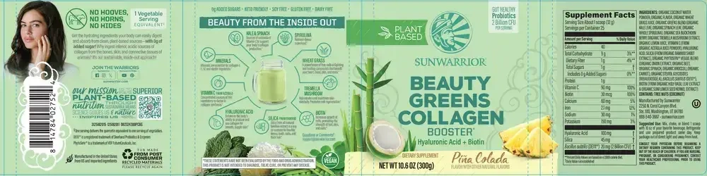 Product image for Beauty Greens Collagen Booster Pina Cola.