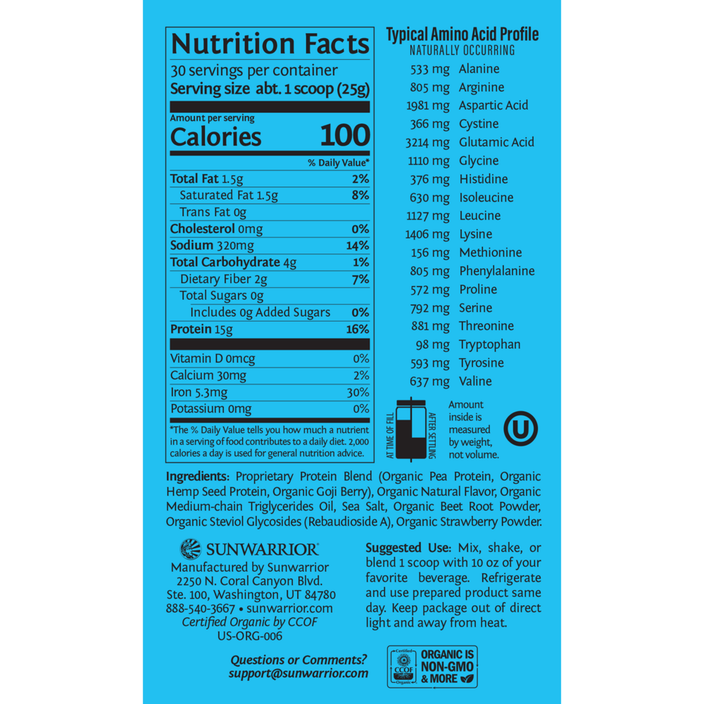 Product image for Protein Warrior Blend Berry Shortcake.