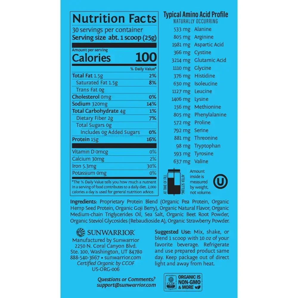 Product image for Protein Warrior Blend Berry Shortcake.
