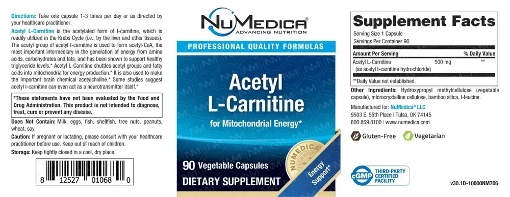 Product image for Acetyl L-Carnitine.