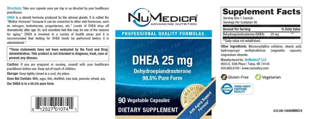 Product image for DHEA 25mg.
