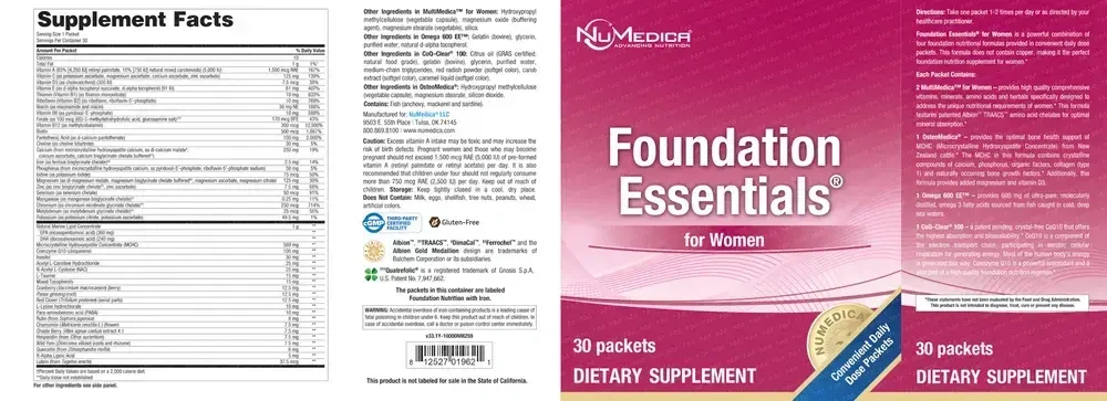 Product image for Foundation Essentials™ for Women Packets.