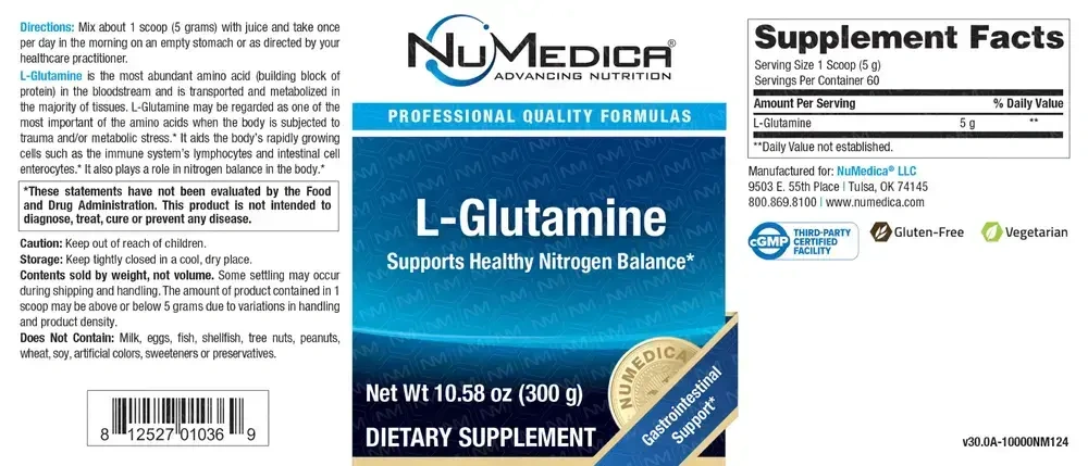 Product image for L-Glutamine Powder.