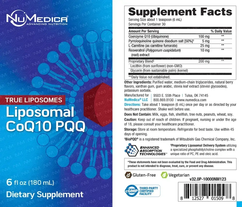 Product image for Liposomal CoQ10 + PQQ.