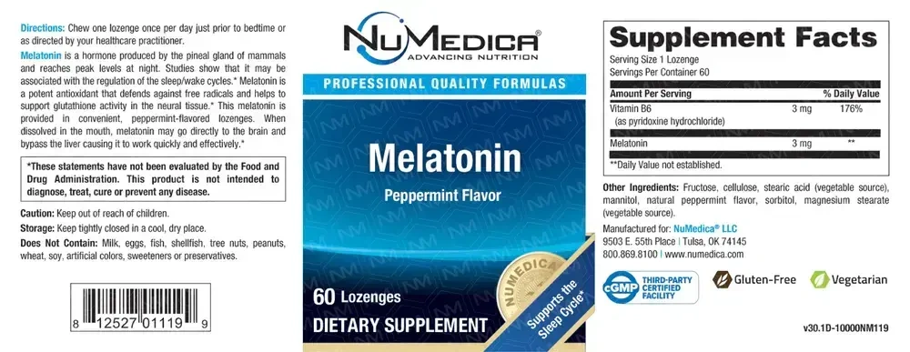 Product image for Melatonin Lozenges.
