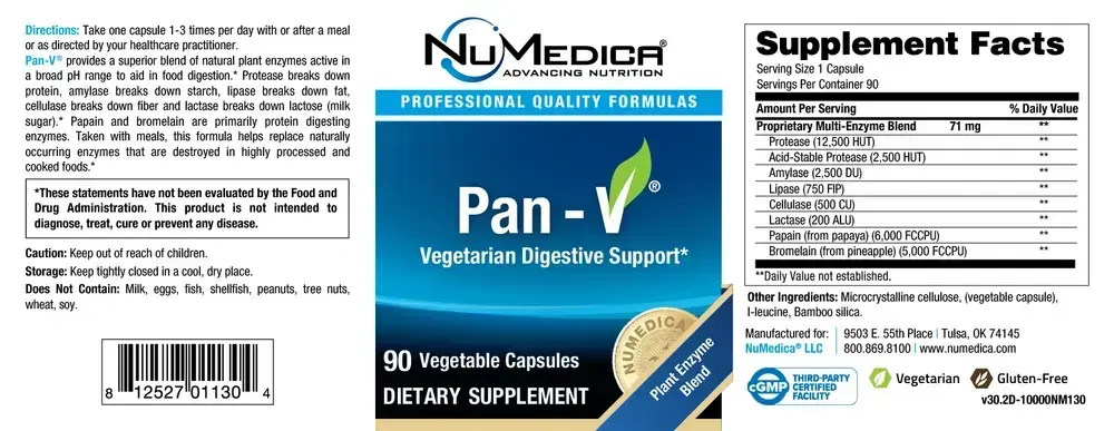 Product image for Pan-V Digestive Support Capsules.