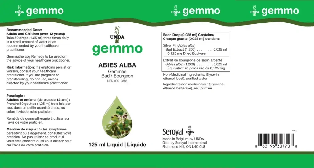 Product image for Unda Gemmo Abies Alba.