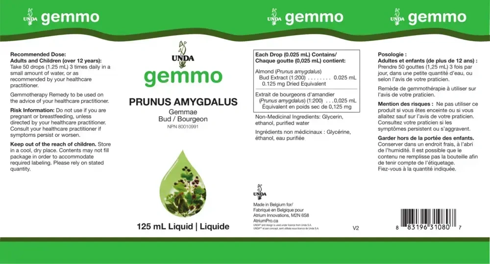 Product image for Unda Gemmo Prunus amygdalus.