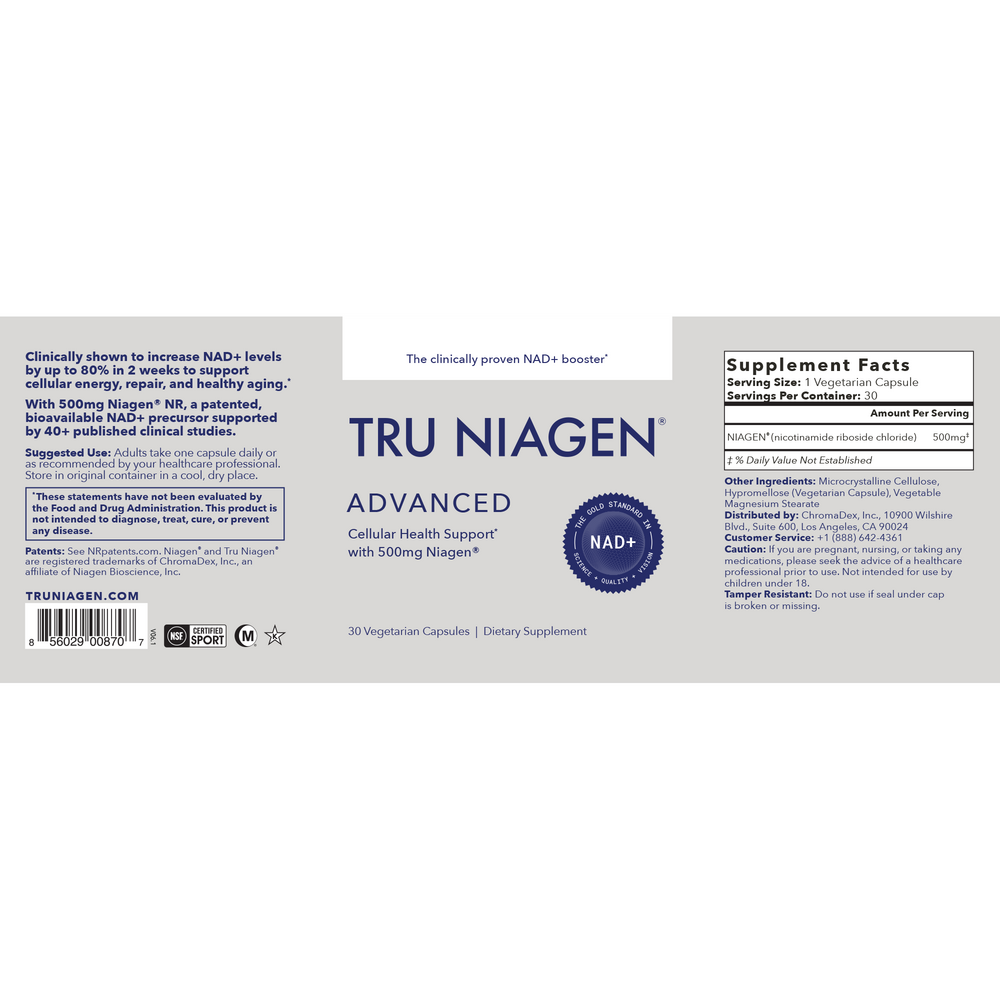 Product image for Tru Niagen® 500mg.