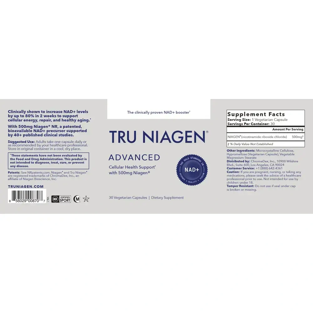 Product image for Tru Niagen® 500mg.
