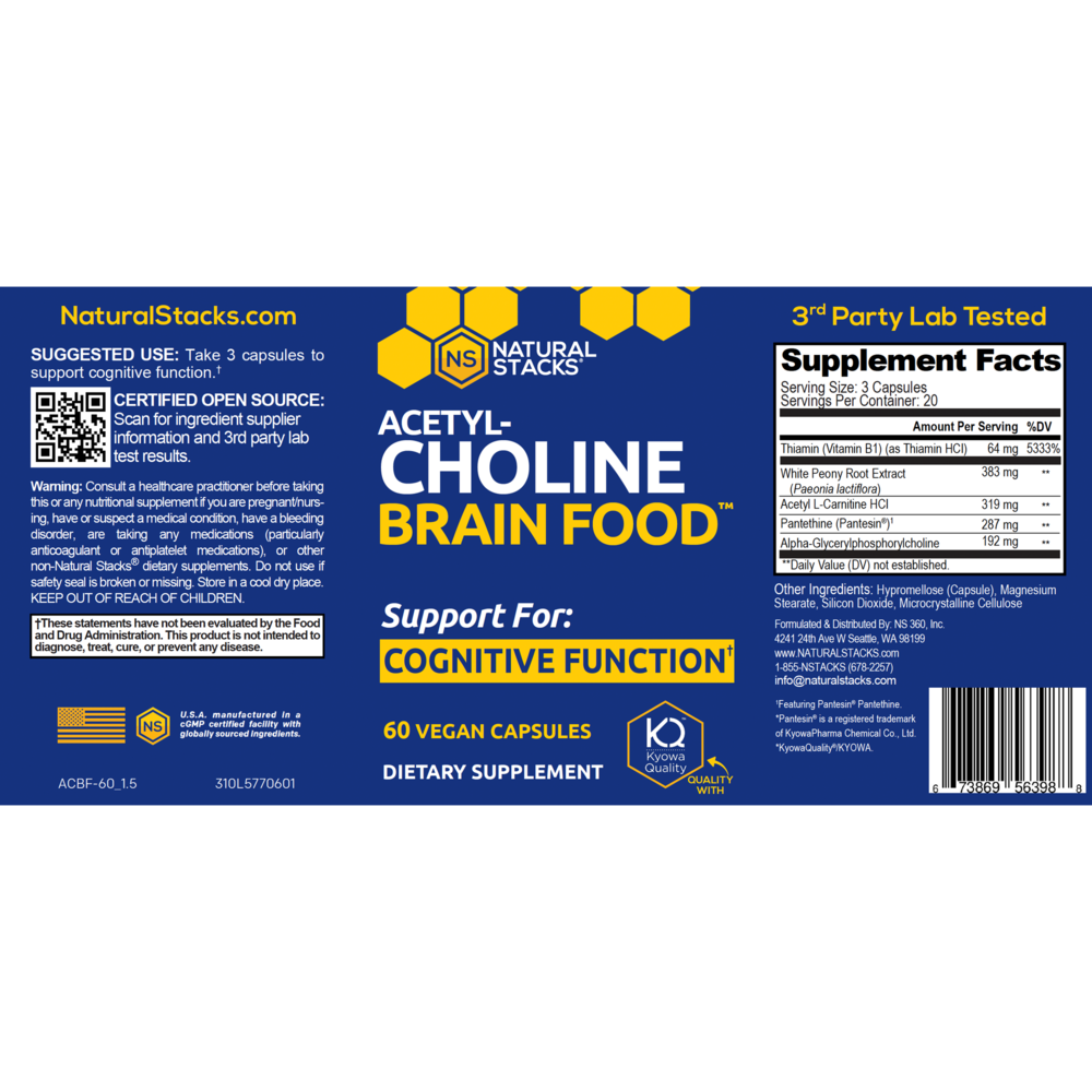 Product image for Acetylcholine Brain Food.