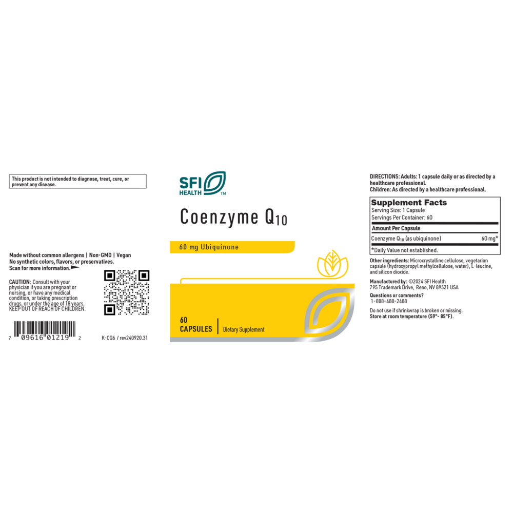 Product image for CoQ10 60mg.