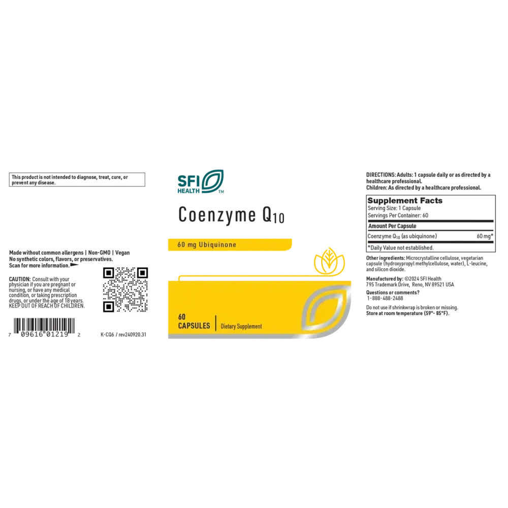 Product image for CoQ10 60mg.