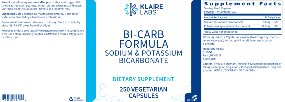 Product image for Bi-Carb Formula.