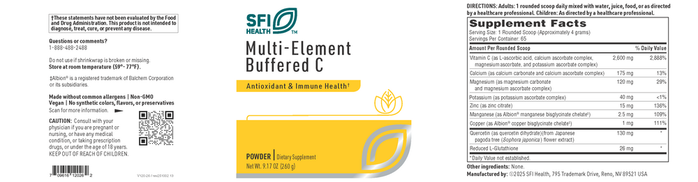 Product image for Multi-Element Buffered C Powder.
