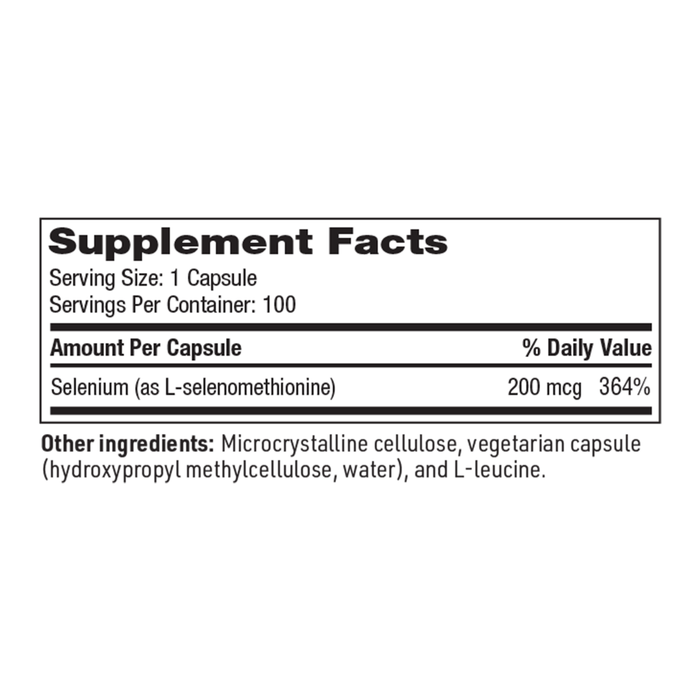 Product image for Seleno Met (Selenium) 200mcg.