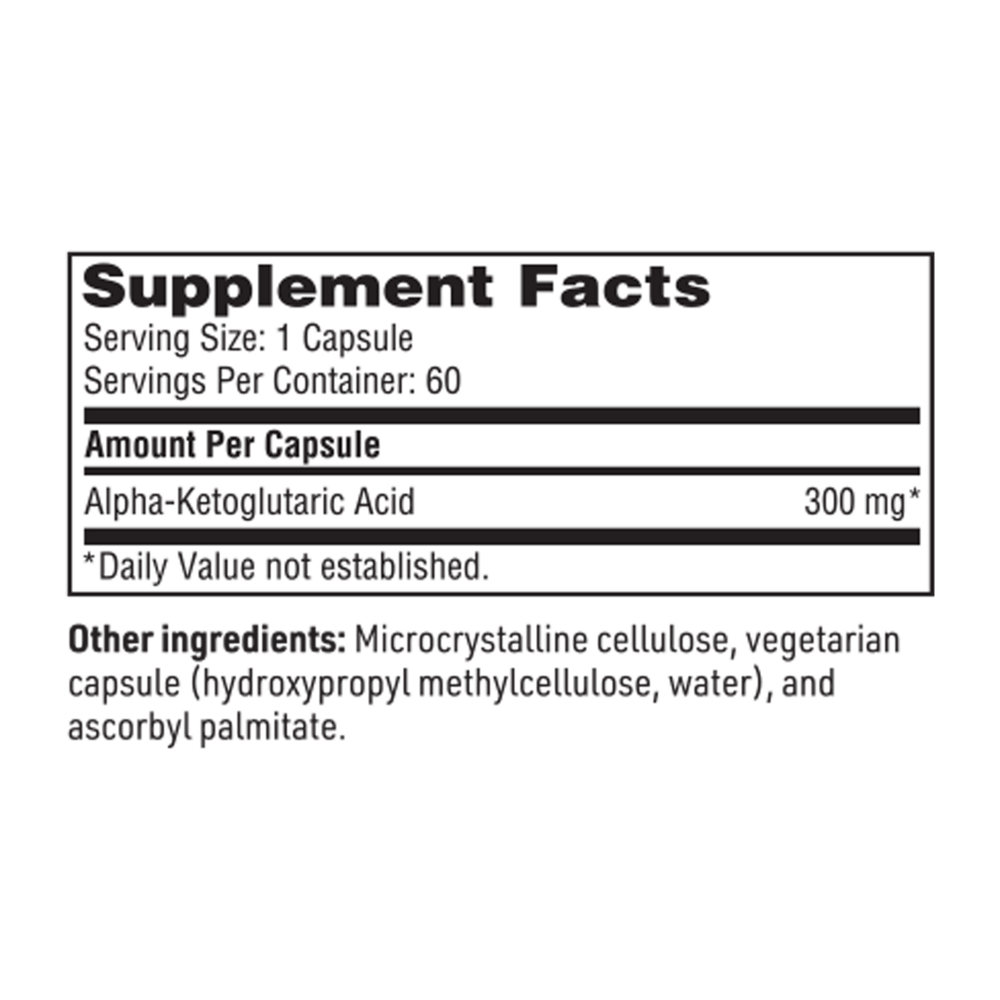 Product image for Alpha-Ketoglutaric Acid 300mg.