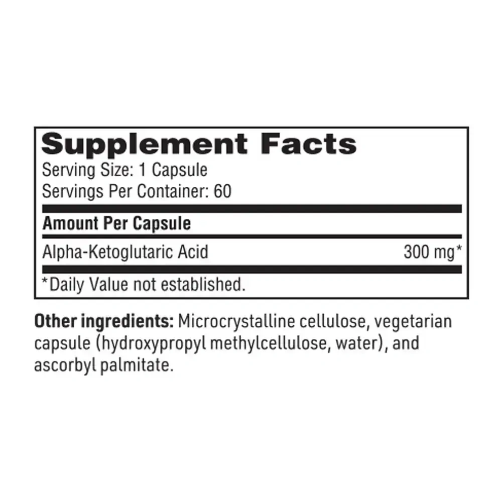 Product image for Alpha-Ketoglutaric Acid 300mg.