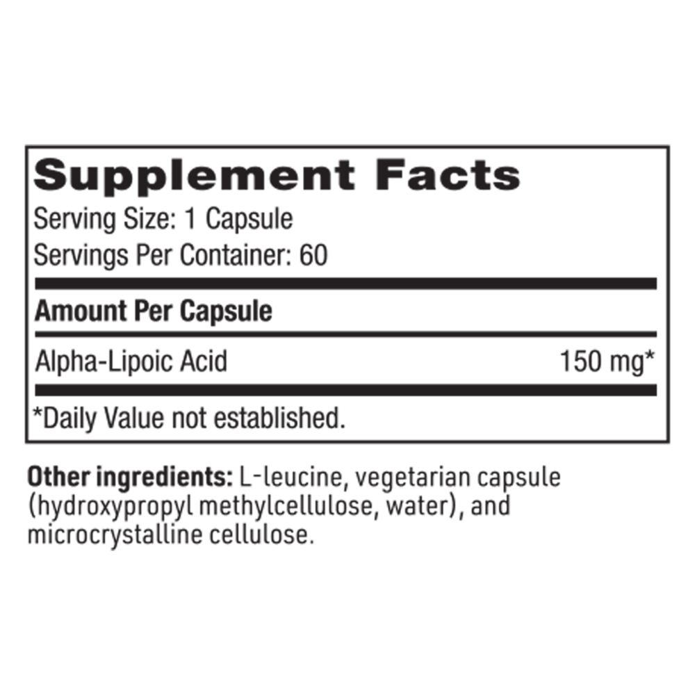 Product image for Alpha-Lipoic Acid 150mg.