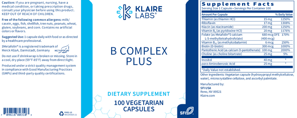 Product image for B-Complex Plus.
