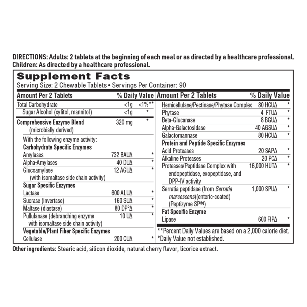 Product image for Ther-Biotic® Vital-Zymes Chewable.