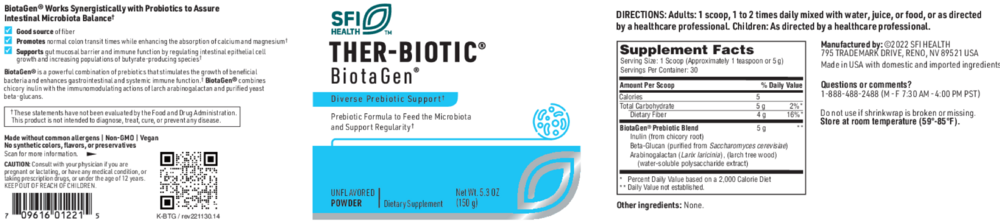 Product image for Ther-Biotic® Biotagen® Powder.